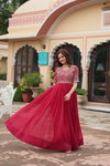 KA 1121 Faux Blooming Sequence Embroidery Gown Wholesale Shop In Surat
